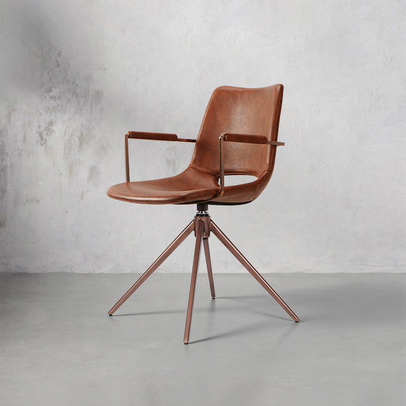 Leisure chair in Crazy Horse PU leather by Heduedmobel, featuring a stylish design and comfortable seating.