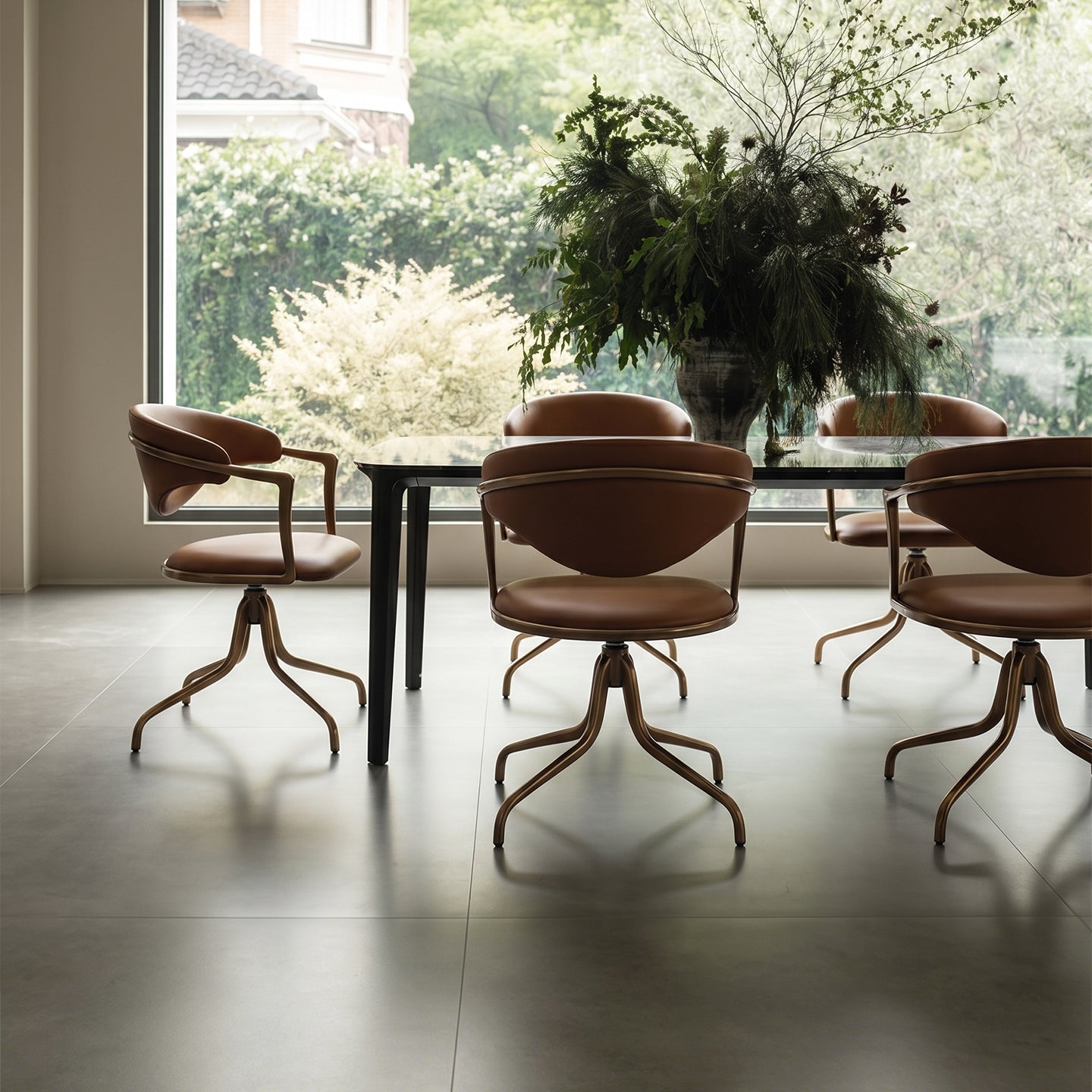 Heduedmobel HD-9118 leisure chair with PU leather and plain-grain cowhide, showcasing a modern, comfortable seating design.