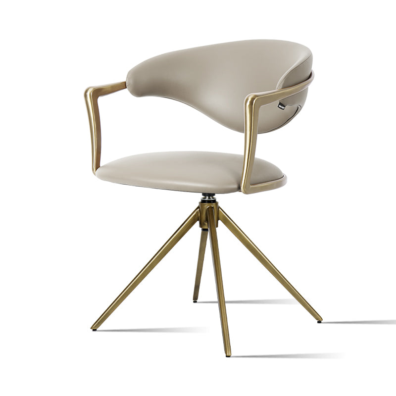 Heduedmobel Meirou PU leather leisure chair with plain-grain cowhide upholstery, modern design, and comfortable seating.
