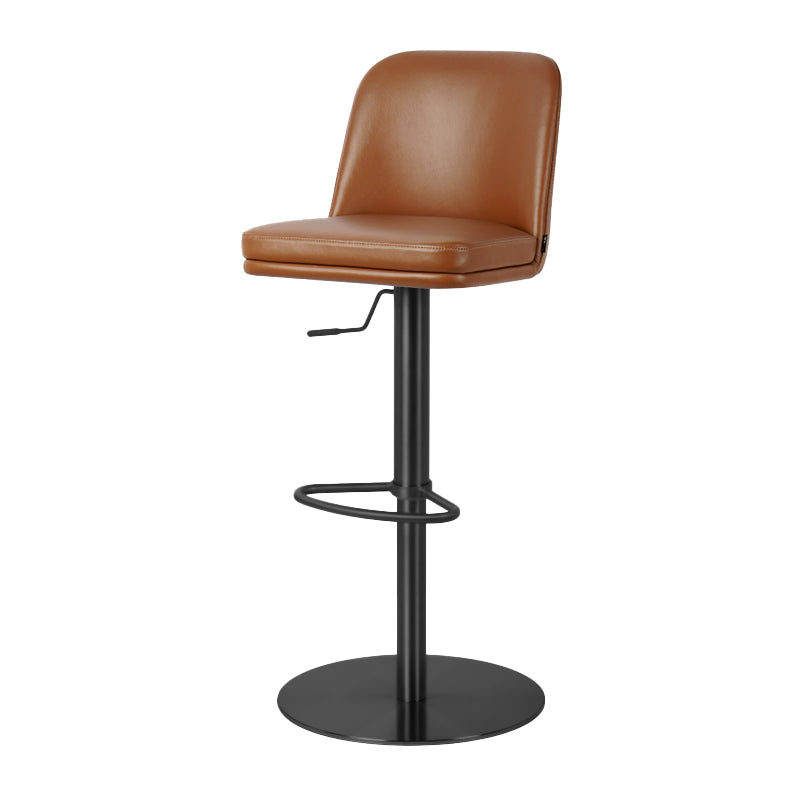 Plain-grain cowhide HD-7129 bar chair by Heduedmobel featuring a sleek design and comfortable seating.