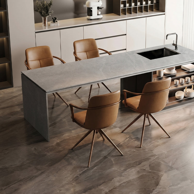 Heduedmobel leisure chair with Mohair, Huabao PU leather, and full grain leather in a modern design, shown from a side angle.