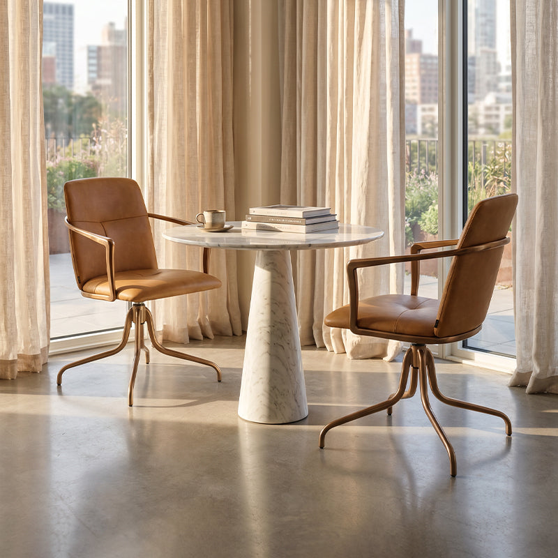 Leisure chair with Mohair, Huabao PU leather, and full grain leather upholstery, featuring a modern design in the HD-9120 style.