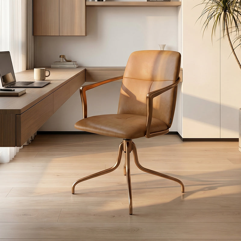 Heduedmobel leisure chair with mohair, Huabao PU leather, and full grain leather in a modern design, shown from the side.