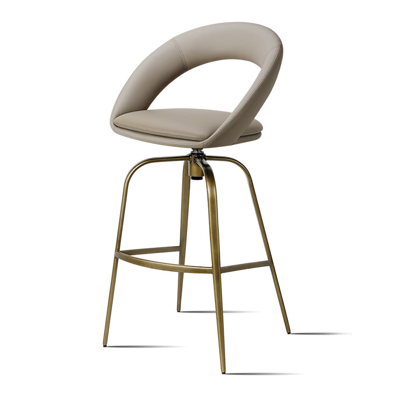Meirou HD-7371 PU leather bar chair with a sleek design and sturdy metal base, perfect for modern interiors.