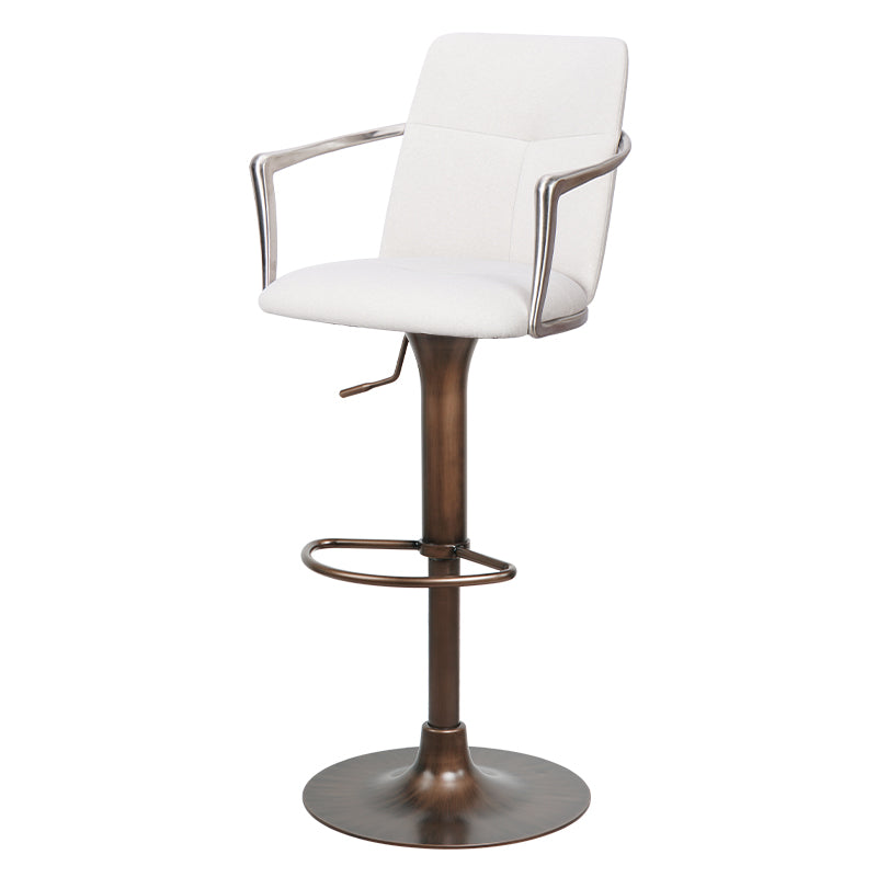 Heduedmobel store bar chair with Mohair, Huabao PU leather, and full grain leather, featuring a modern upholstered design.