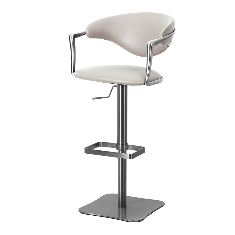 Bar chair in PU leather and plain-grain cowhide by Heduedmobel, featuring a sleek design and comfortable seating.