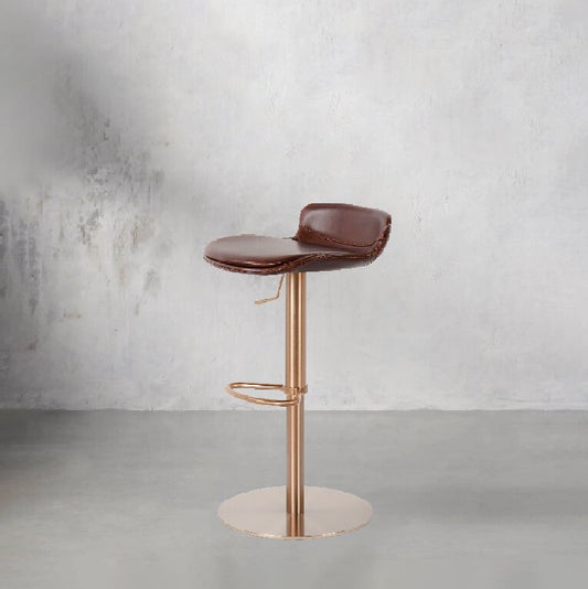 Oiled waxed cowhide bar chair HD-7526, featuring a sleek design and rich texture, perfect for stylish seating.