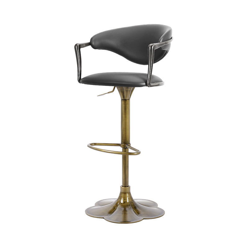 Heduedmobel HD-7755 bar chair with PU leather and plain-grain cowhide upholstery, modern design with a sleek, sturdy frame
