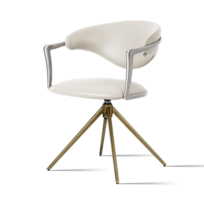 Leisure chair with Meirou PU leather plain-grain cowhide upholstery, designed for comfortable seating.
