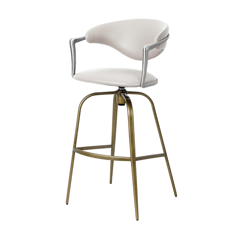 Meirou HD-7751 bar chair in PU leather with plain-grain cowhide, featuring a modern design and sleek silhouette.