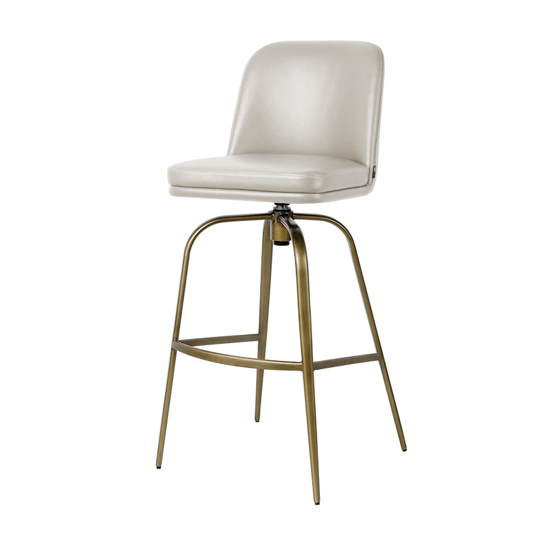 Plain-grain Cowhide HD-7725 bar chair by Heduedmobel store with a sleek, modern design and sturdy metal legs.