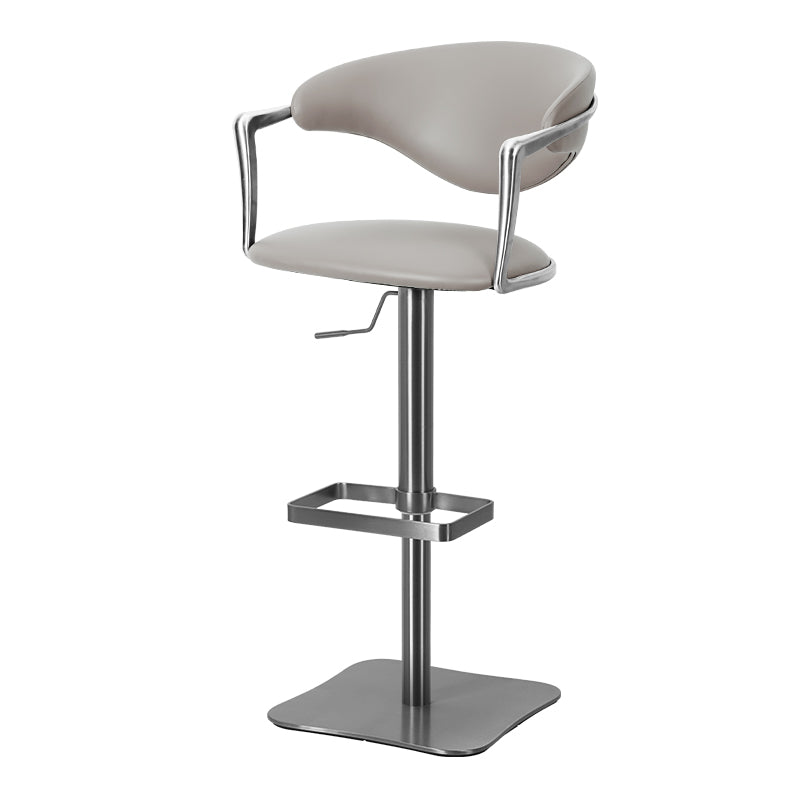 Meirou PU leather bar chair HD-7753 in plain-grain cowhide with a sleek design and comfortable seating.