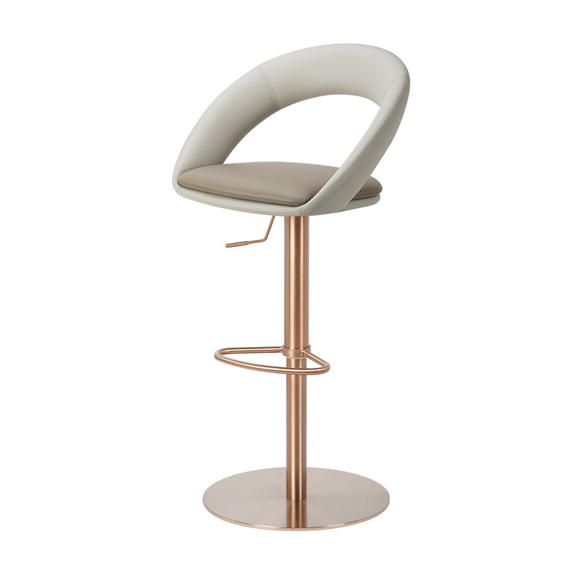 Black Meirou PU Leather bar chair with sleek design and high back, perfect for modern interiors.