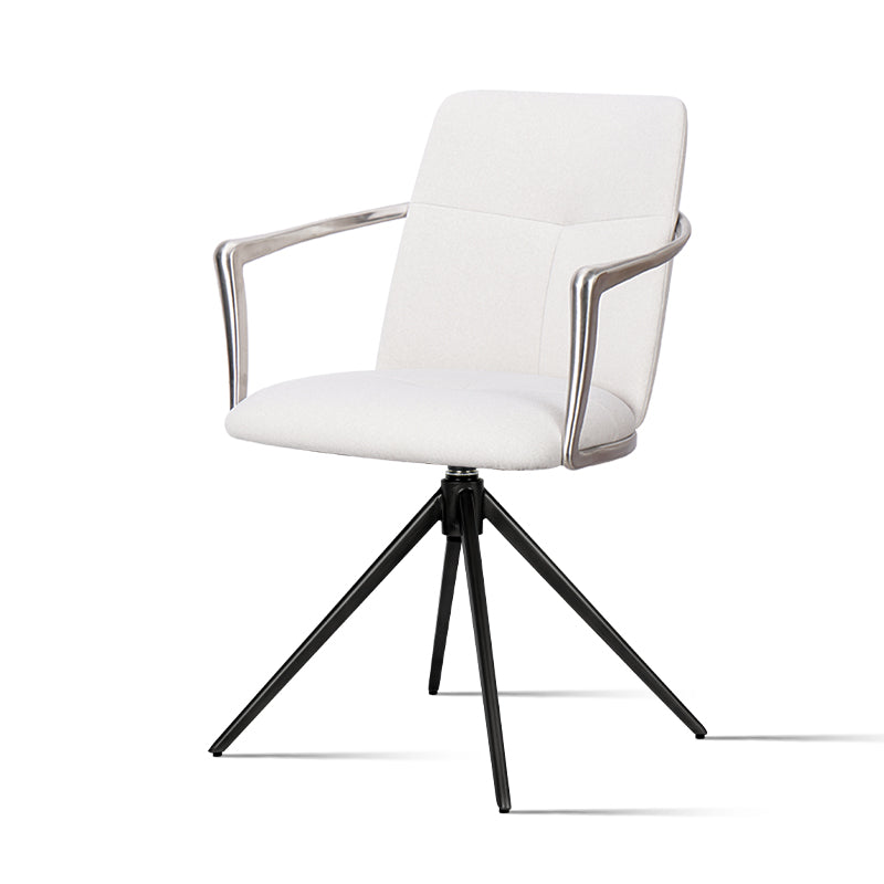 Heduedmobel store leisure chair with Mohair, Huabao PU leather, and full grain leather, featuring a modern design and plush upholstery.