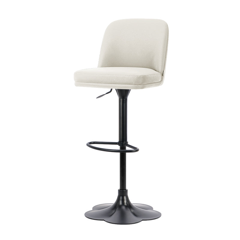 Heduedmobel Meimei PU leather bar chair with high back and modern design, shown in black leather with metal legs.