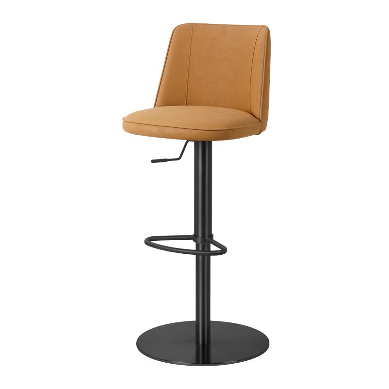 Heduedmobel Meibao PU Leather HD-7717 bar chair with modern design and sturdy metal frame, upholstered in black PU leather.