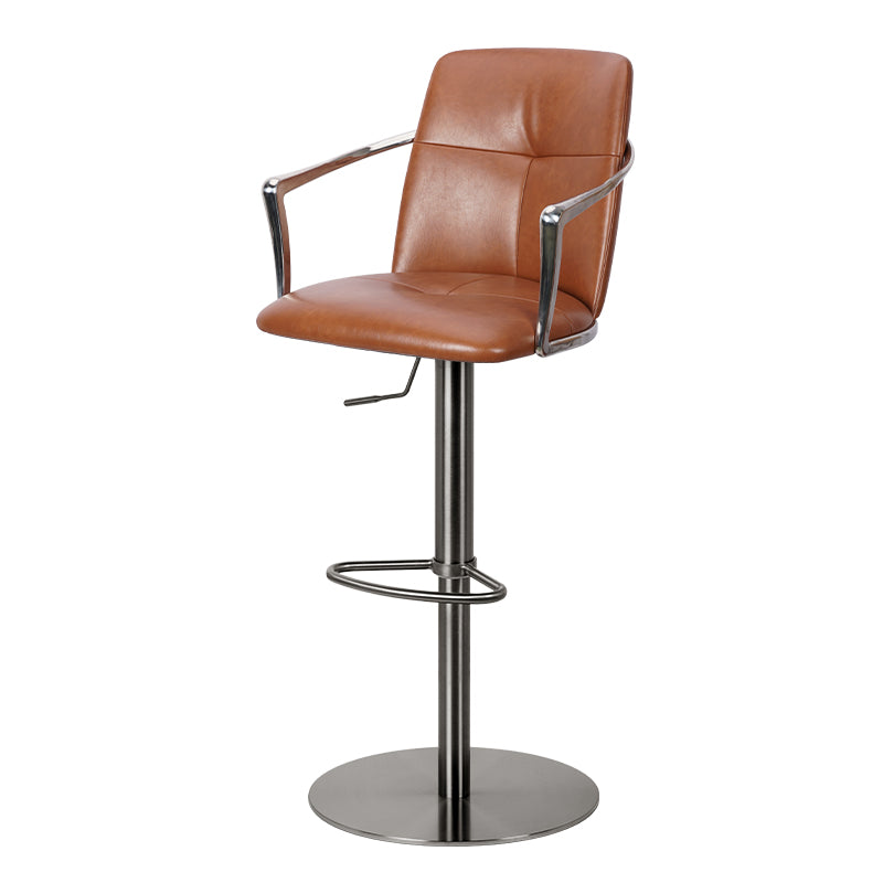 Bar chair made of Mohair, Huabao PU leather, and full grain leather with cushioned seat and sleek design, by Heduedmobel store.