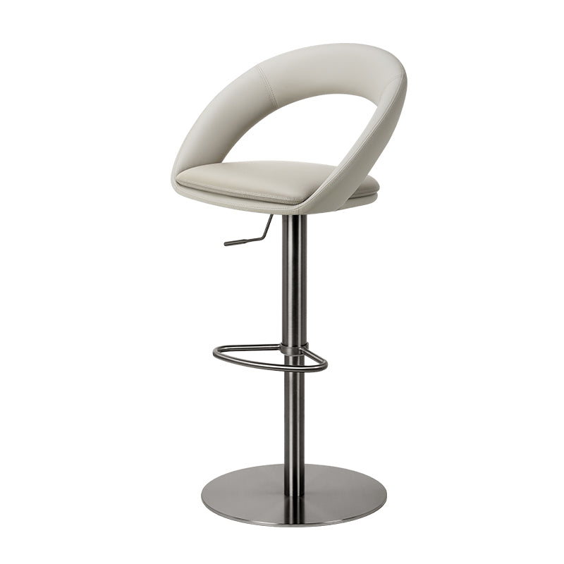 Meirou PU Leather bar chair in black with sleek design and comfortable seat, perfect for modern spaces.