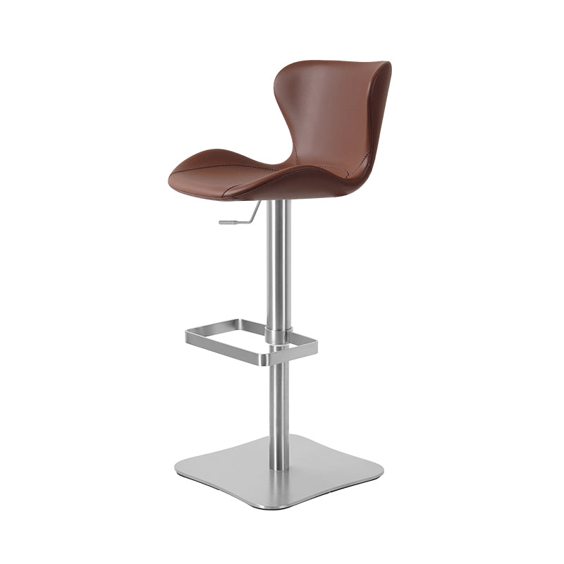 Heduedmobel HD-7667 Meirou PU leather bar chair with cushioned seat and backrest, featuring a modern black design.