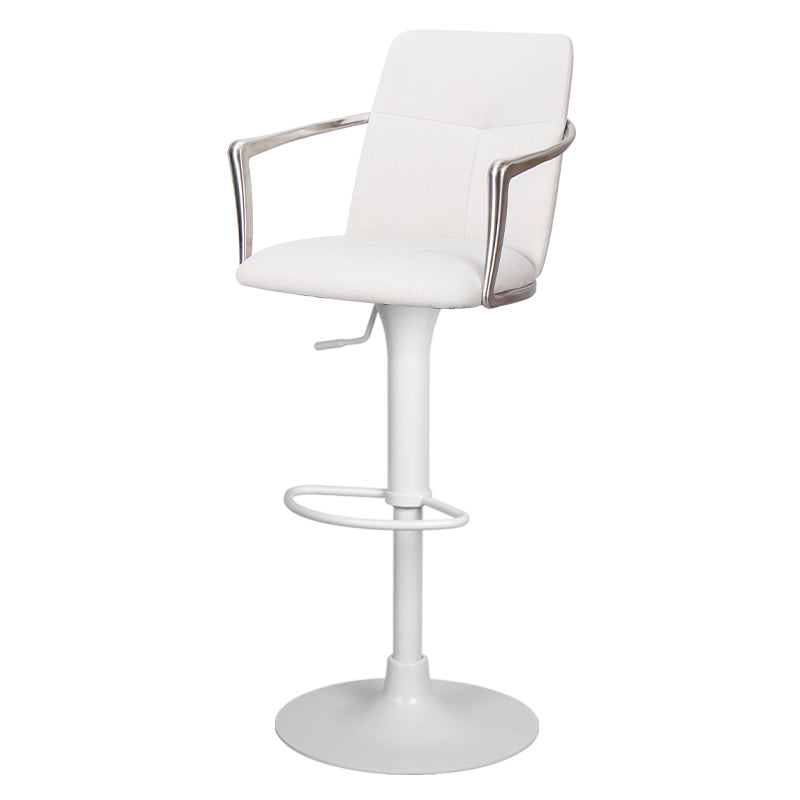 Heduedmobel HD-7758 bar chair with Mohair and PU leather upholstery, featuring a sleek full grain leather finish and modern design.