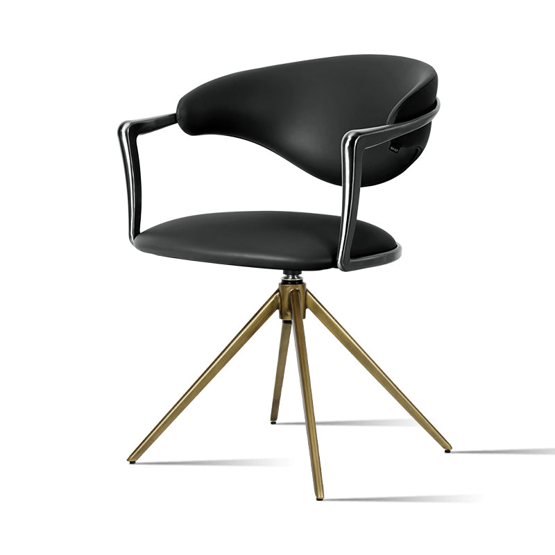 Heduedmobel Meirou PU leather leisure chair with plain-grain cowhide finish, modern design, and comfortable seating.