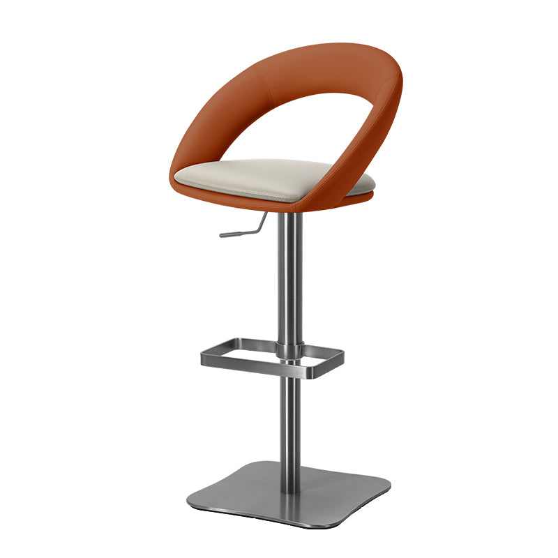 Meirou PU Leather bar chair in black with a sleek design, showcasing the HD-7729 model by Heduedmobel.