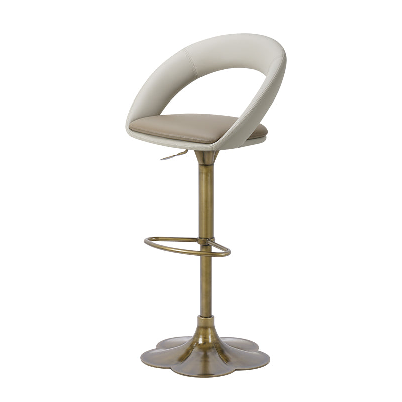 Meirou PU leather bar chair in stylish design with a sleek black finish and comfortable seat from Heduedmobel.