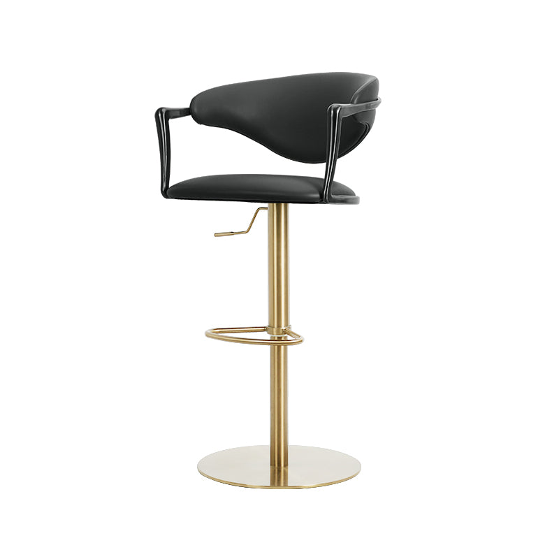 Heduedmobel HD-7752 bar chair with PU leather and plain-grain cowhide upholstery, modern design, sturdy metal frame.