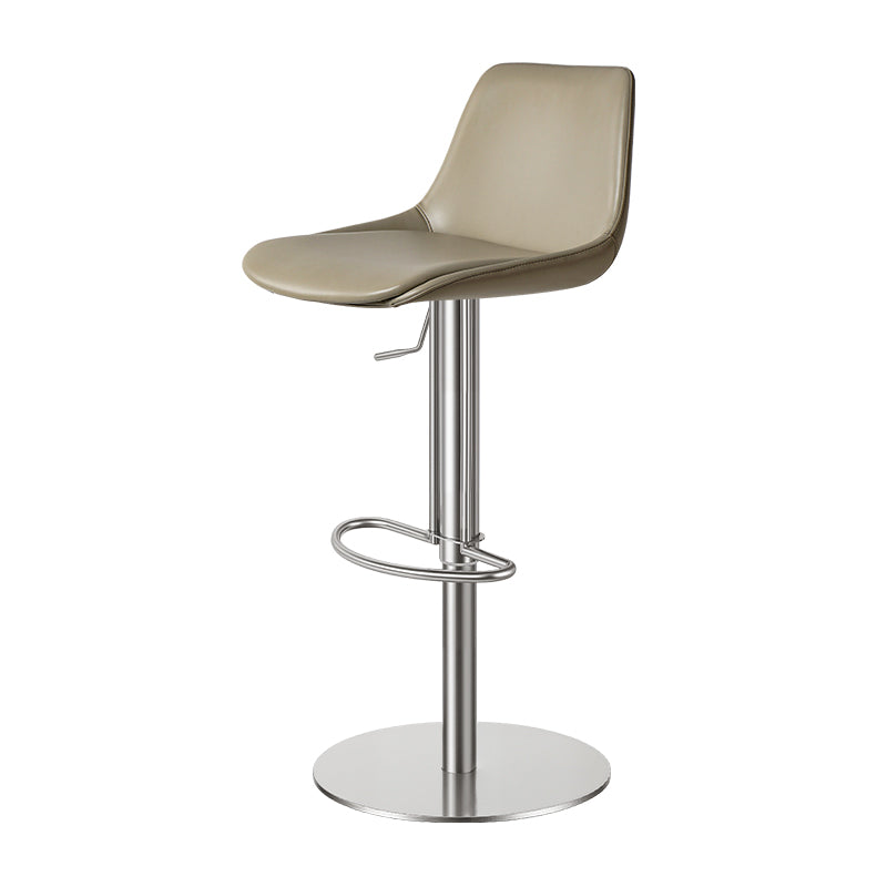 Heduedmobel store Meirou PU Leather HD-7603 bar chair with cushioned seat and backrest, black leather finish and modern design