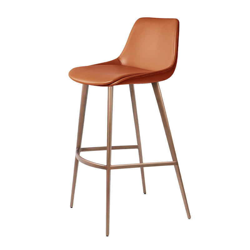Heduedmobel Meirou PU Leather HD-7720 bar chair with padded seat and backrest, modern design, black finish, and sturdy metal legs.