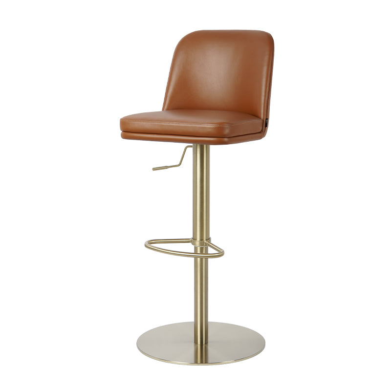Plain-grain cowhide bar chair HD-7509 by Heduedmobel with a sleek design and comfortable seating.