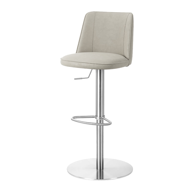Meibao PU Leather HD-7717 bar chair with modern design, featuring a cushioned seat and sleek metal legs, in black color.