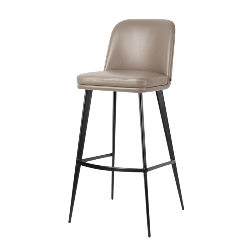 Plain-grain Cowhide HD-7170 bar chair by Heduedmobel store with a sleek wooden frame and comfortable leather seat.