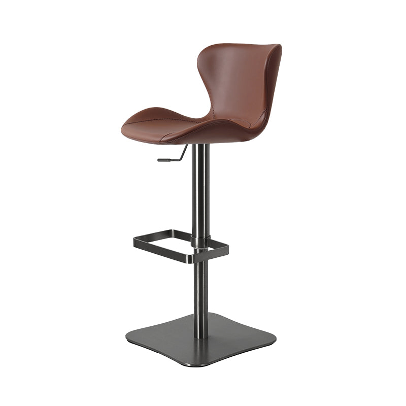 Heduedmobel Meirou PU leather bar chair with sleek design and chrome legs, showcasing its comfortable padded seat and modern style.