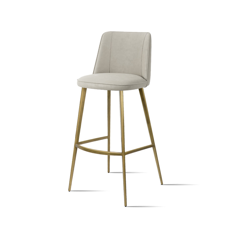 HD-7677 Meibao PU leather bar chair with a modern design, featuring cushioned seating and sturdy metal legs.