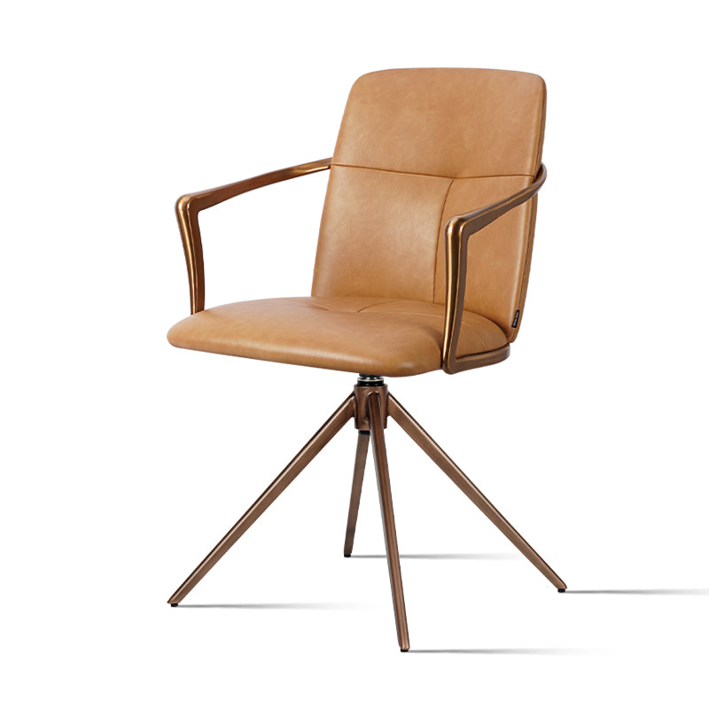 Heduedmobel leisure chair with Mohair and PU leather in HD-9119 full grain leather, showcasing a modern, comfortable design