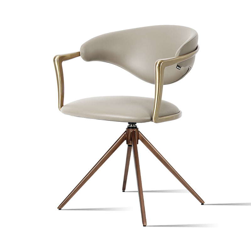 Leisure chair with plain-grain PU leather and cowhide upholstery, styled by Heduedmobel store, showcasing a modern, comfortable design.