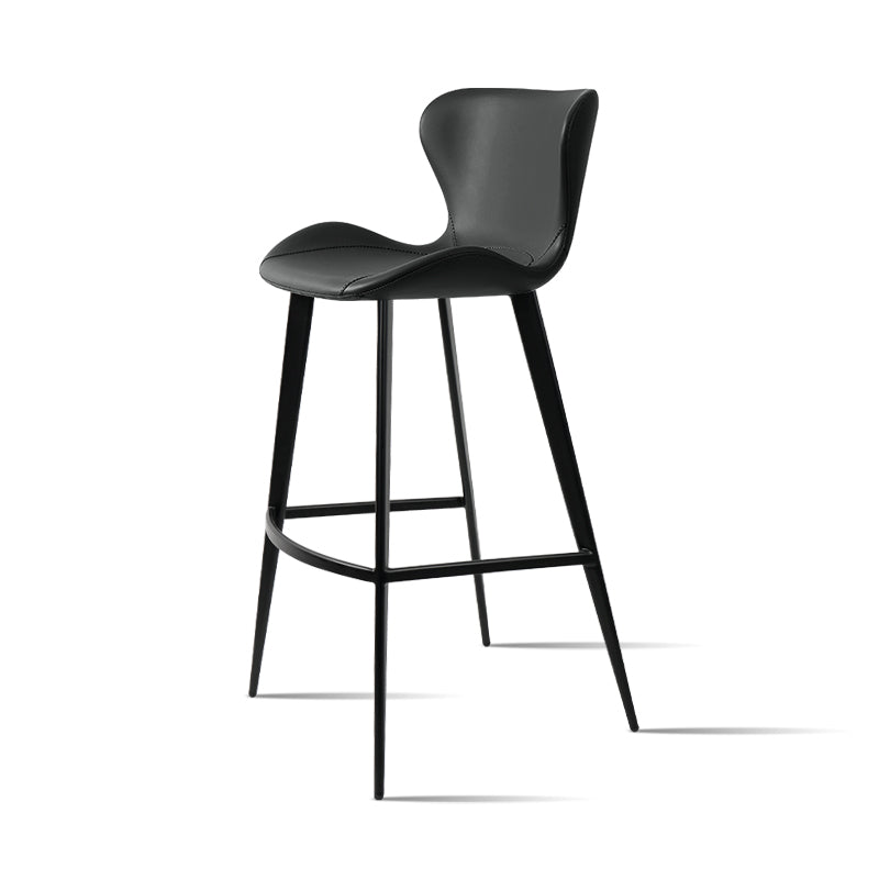 Heduedmobel Meirou PU Leather HD-7181 bar chair with a modern design, black leather upholstery and sturdy metal frame.