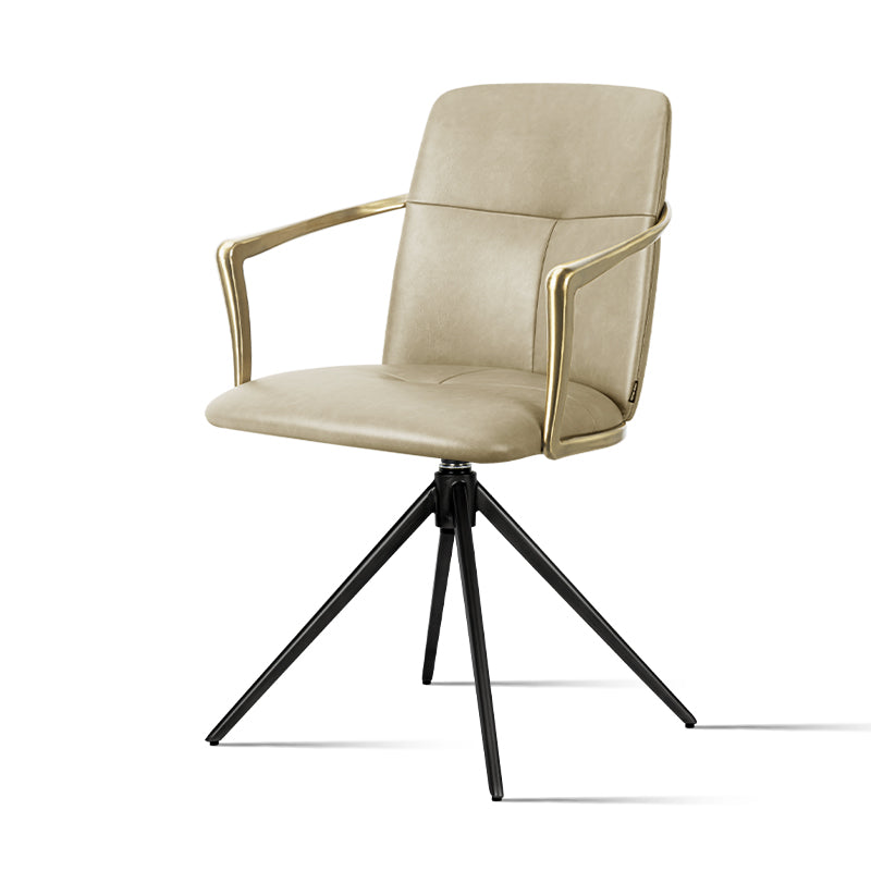 Heduedmobel store leisure chair with Mohair, Huabao PU leather, and full grain leather in a modern design, shown from a side angle.