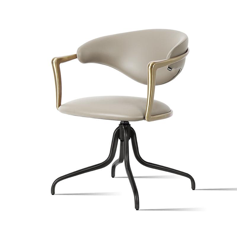 Leisure chair with PU leather and plain-grain cowhide upholstery, HD-9118 model from Heduedmobel store.