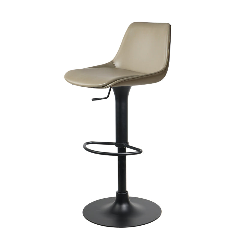 Heduedmobel Meirou PU Leather HD-7719 bar chair with padded seat and backrest, modern design in black leather upholstery.