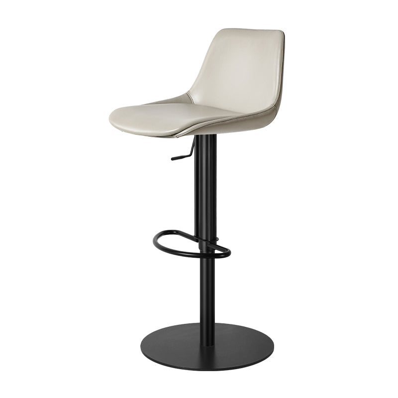 Heduedmobel Meirou PU Leather HD-7603 bar chair with cushioned seat and backrest, modern design, black leather upholstery.