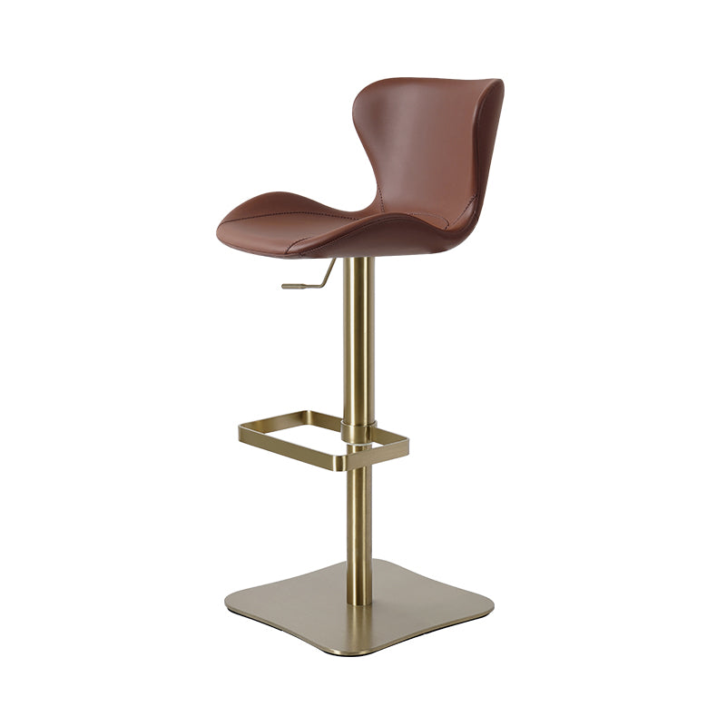 Heduedmobel Meirou PU Leather bar chair with cushioned seat and backrest, modern design, and sturdy metal legs.