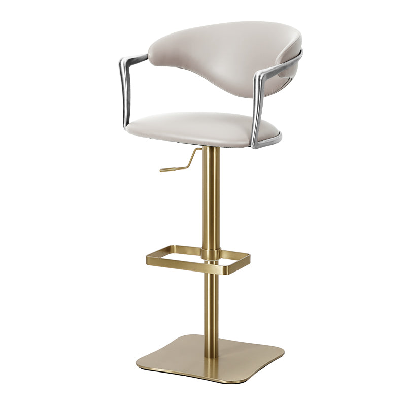 Heduedmobel bar chair HD-7753 in plain-grain cowhide with sleek PU leather finish, showcasing modern design and comfort.