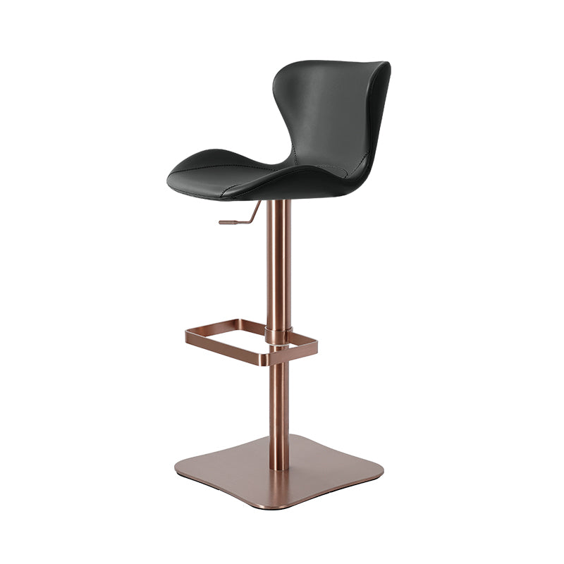 Heduedmobel Meirou PU Leather bar chair with a sleek design, cushioned seat, and modern metal legs for contemporary bar settings.