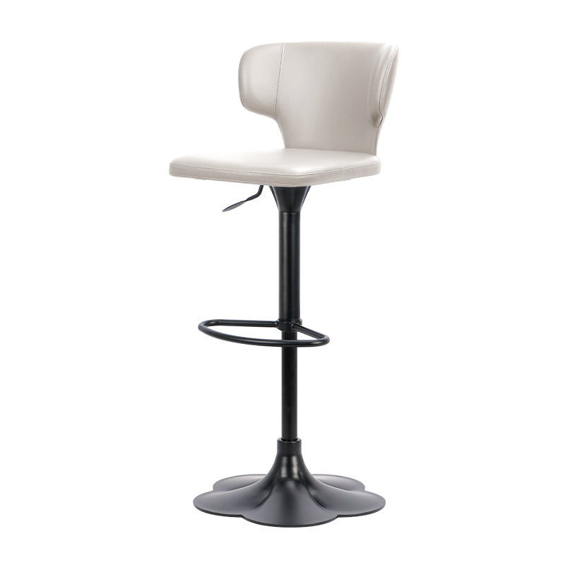 Plain-grain Cowhide HD-7580 bar chair by Heduedmobel store, featuring a sleek design with a sturdy frame and premium cowhide upholstery.