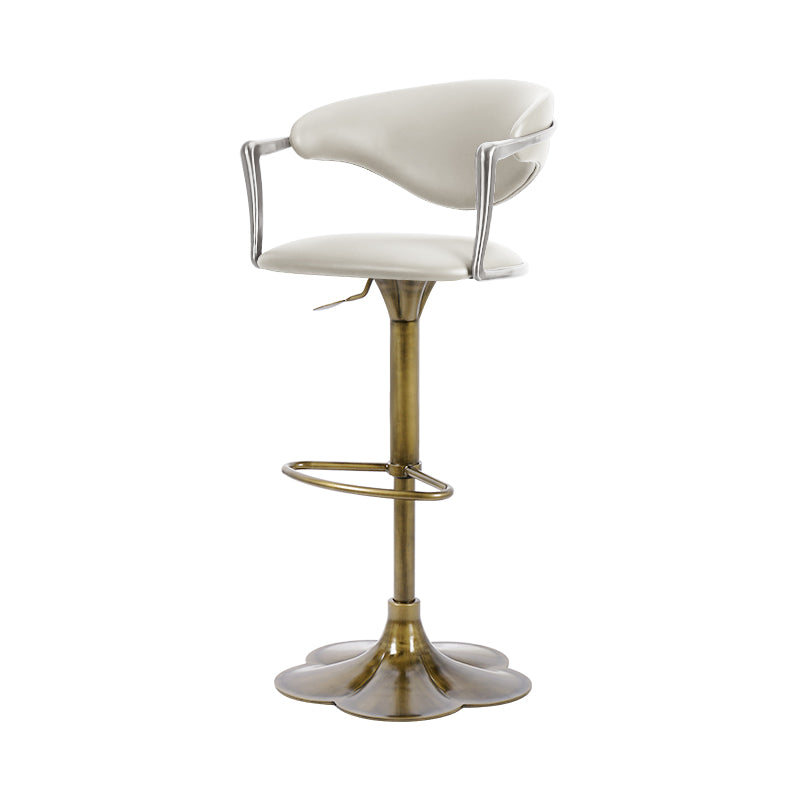Heduedmobel HD-7755 bar chair with PU leather and plain-grain cowhide upholstery, featuring a sleek, modern design.