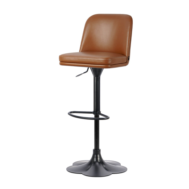 Plain-grain cowhide bar chair by Heduedmobel, featuring a sleek design with a sturdy frame and comfortable seating.