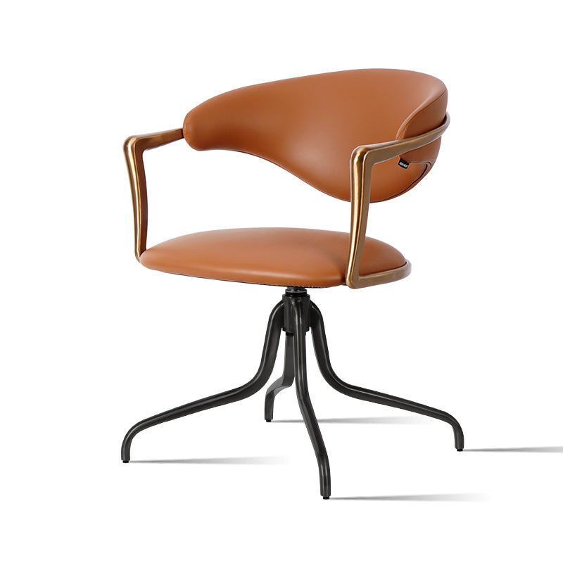 Heduedmobel store Meirou PU leather leisure chair with plain-grain cowhide, modern design and comfortable seating.