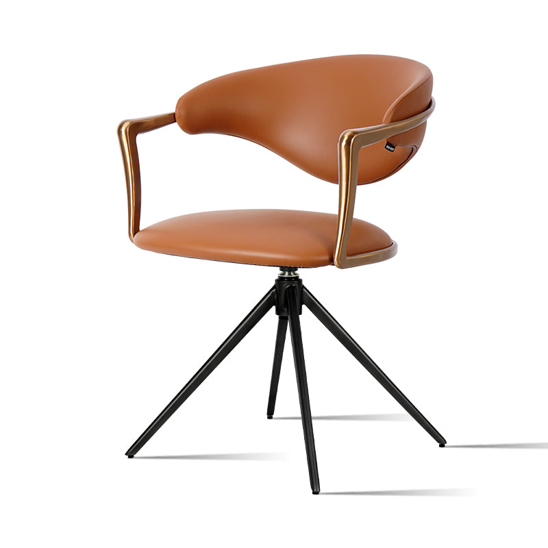 Leisure chair with PU leather and plain-grain cowhide upholstery, HD-9117 model from Heduedmobel store.